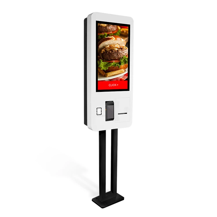 27 inch unattended kiosk self-service ordering payment machine for restaurant / retail store