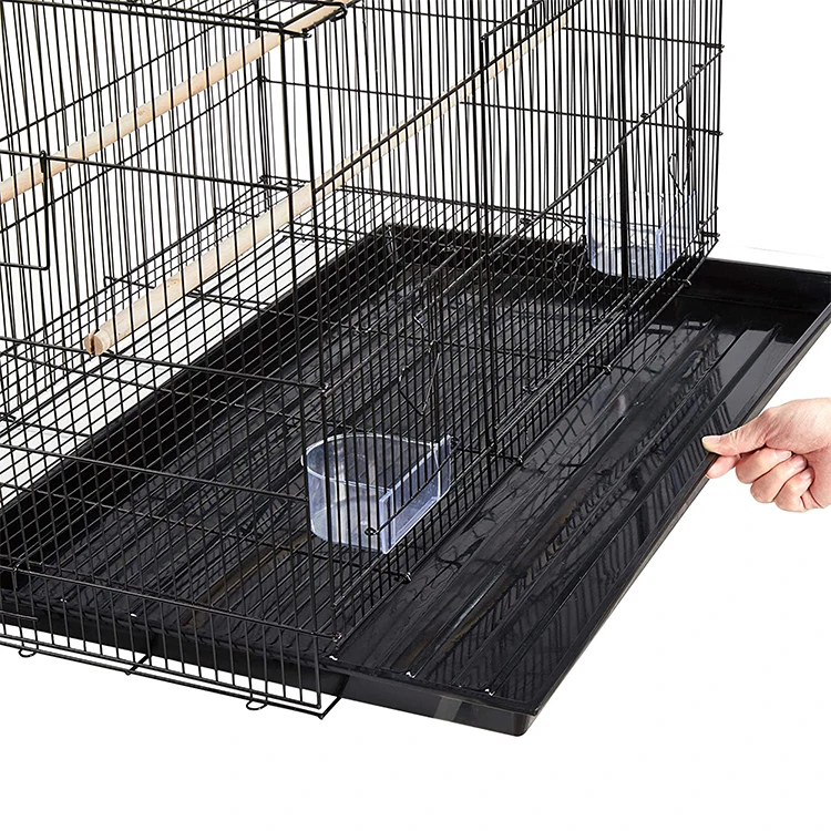 Rectangle Stackable Breeding Flight Parakeet Bird Cage for Small Birds With Slide-Out Tray