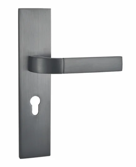 Aluminum solid plate aluminum door lever plate handle for wooden metal door