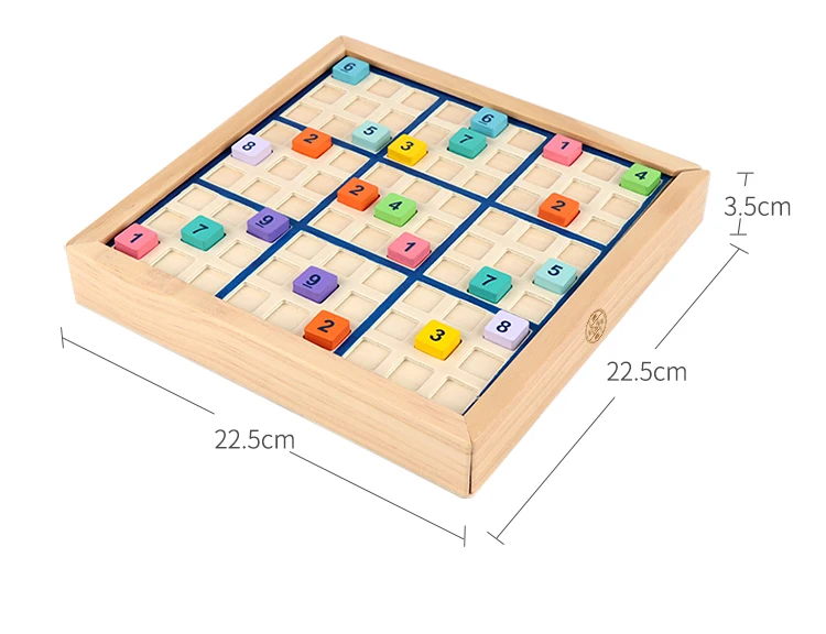Classic educational game  wooden sudoku board game for kids