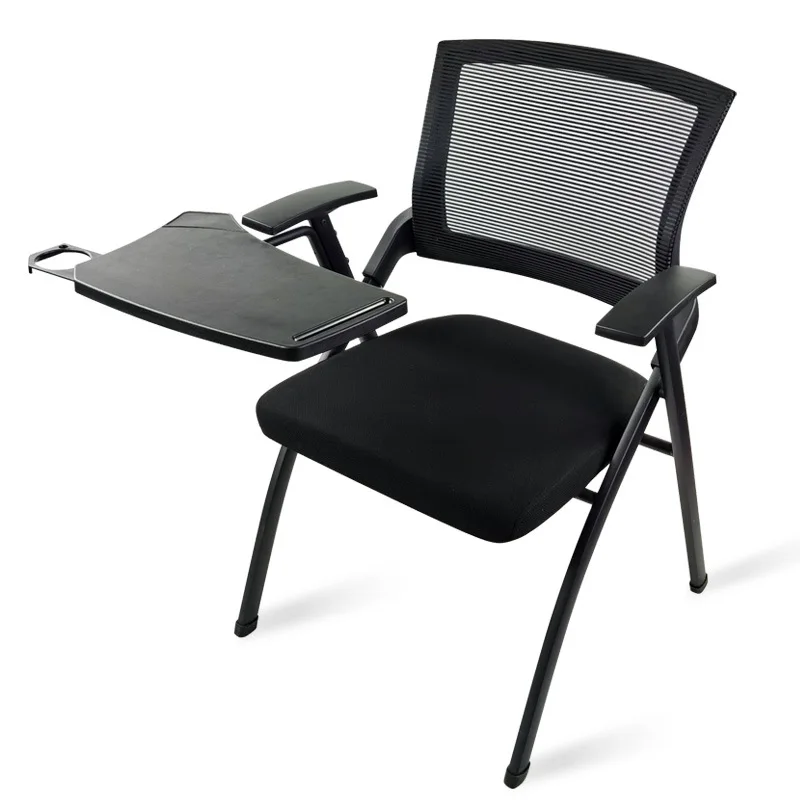 Training chair adjustable armrest classroom school folding study student chair with writing pad