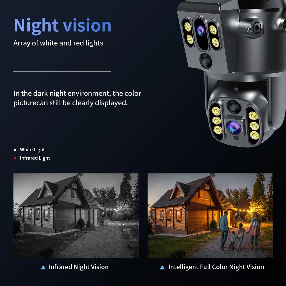 4MP Star Eye Ptz Solar Camera Outdoor Waterproof Motion Detection 18000mAh Battery Audio Solar Camera Wifi
