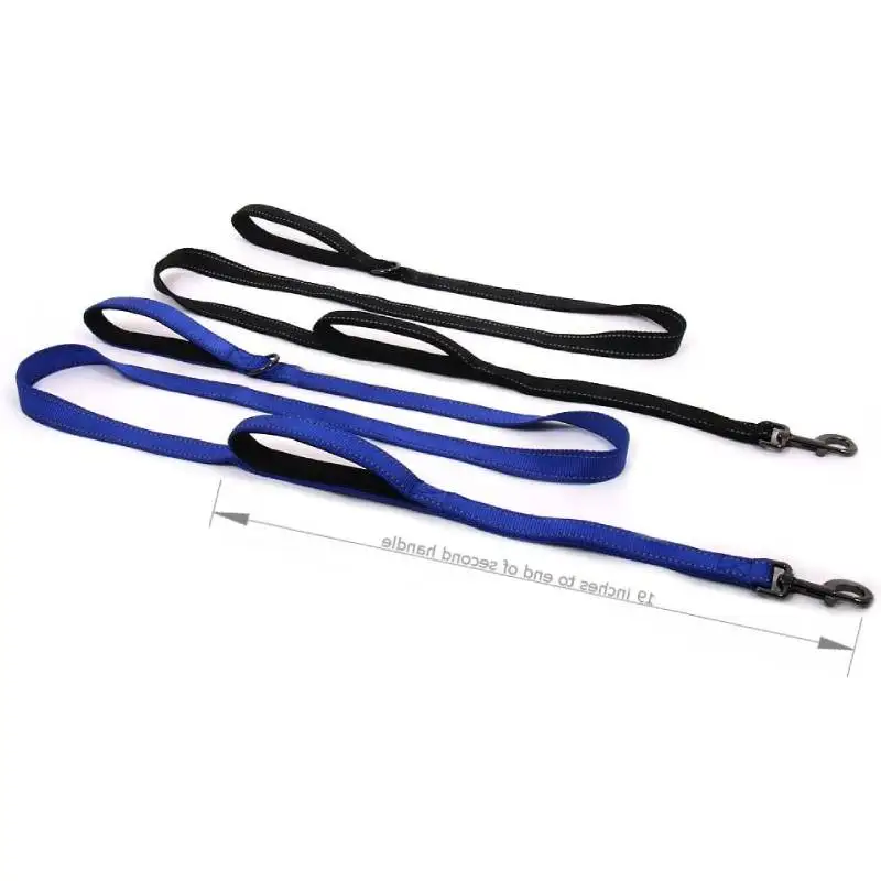 Double Layer Thickened Rope Dog Leash Nylon Dog Training Leash with Reflective Strip Pet Products