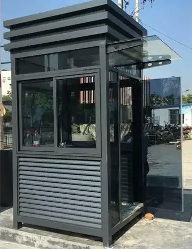 Movable Outdoor Security Booth And Duty Room Best School Guard Fee Kiosk Community Express Mail Receive Delivery Pick Up Station