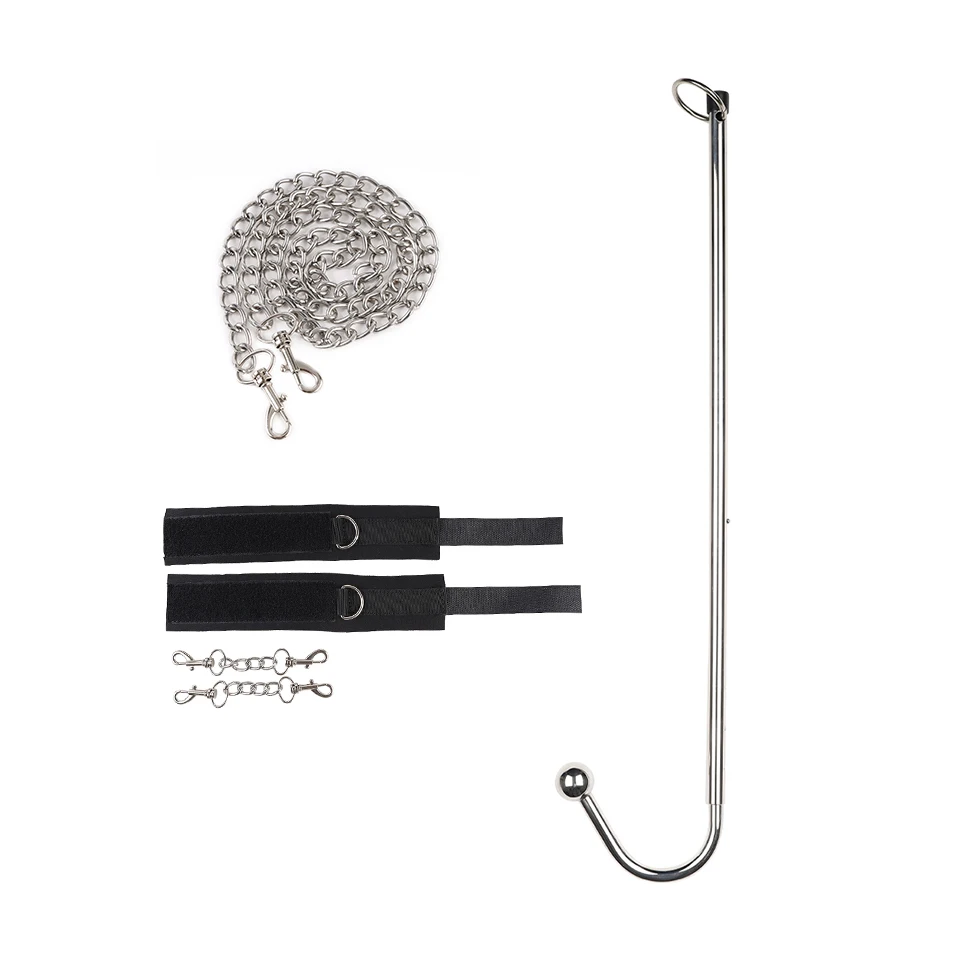 Bondage Gear Black Bondage Kit Plug Hook Adult Product Handcuffs Sex Toys For Women And Man Juguetes Sexuales