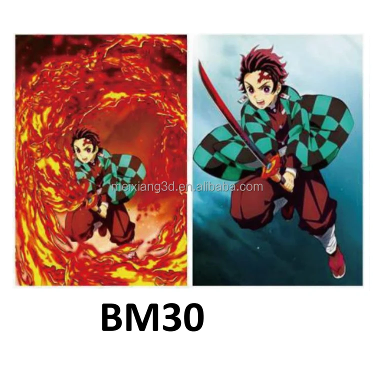 30 x 40cm Lenticular Flip Picture 3D Anime Poster 3D Waterproof Lenticular Poster For Wall Art