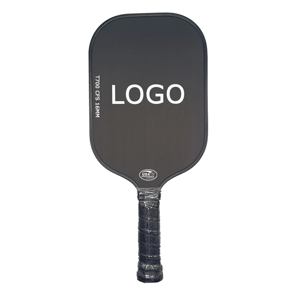 2024 customized professional 10mm 13mm 14mm 16mm usapa approved graphite toray T700 raw carbon fiber racket pickleball paddle