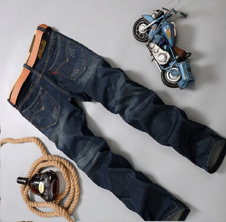 Новое поступление, мужские джинсы, качественные брендовые деловые повседневные мужские джинсовые брюки, прямые облегающие темно-синие мужские брюки Yong Man