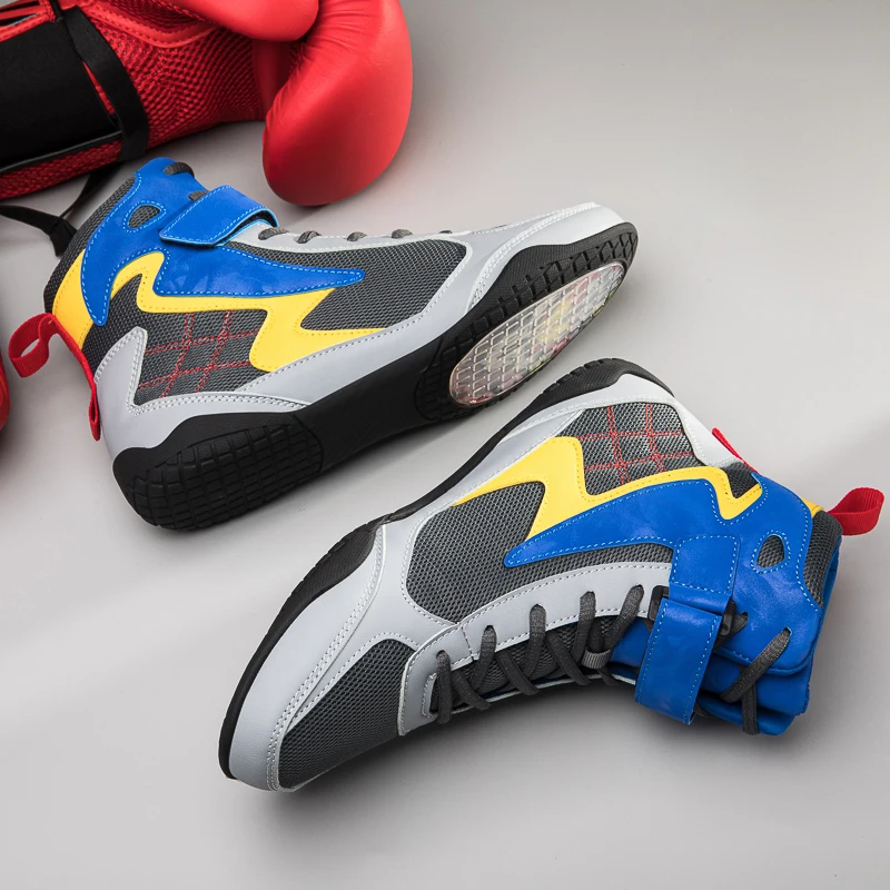 Wrestling Sneakers Customized Logo Breathable Fitness Gym Wrestling Boxing Shoes
