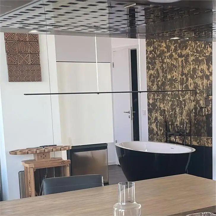 Factory prices antique mirror glass tiles bronze tinted mirror glass wall mirror decorative