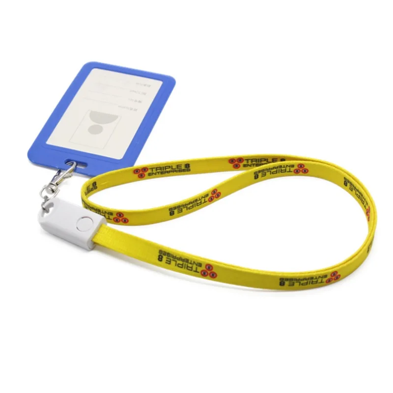 2-in-1 Custom Logo Usb Charging Cable Lanyard Brand Promotion Neck Strap ODM OEM  Manufacturer Usb Flash Drive Neck Strap