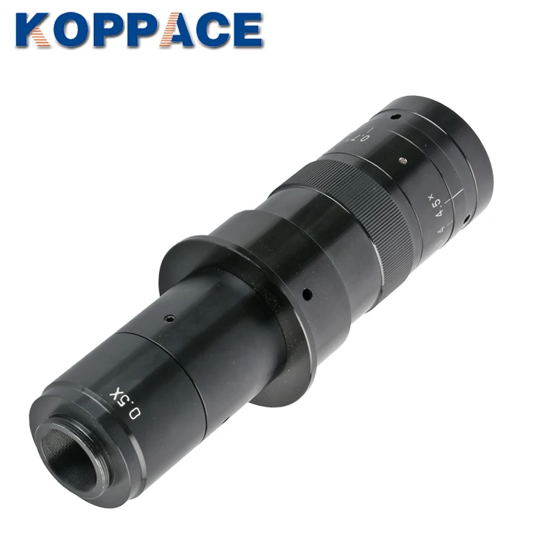  Промышленный монокулярный микроскоп KOPPACE 32X-205X линза 0 5x окуляр 7x-4 объектив с зумом 25 мм C-образное крепление непрерывного