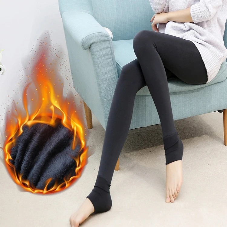 
Hot Classic Ladies Black Thermal Thick Winter Fleece Lined Tights For Women 