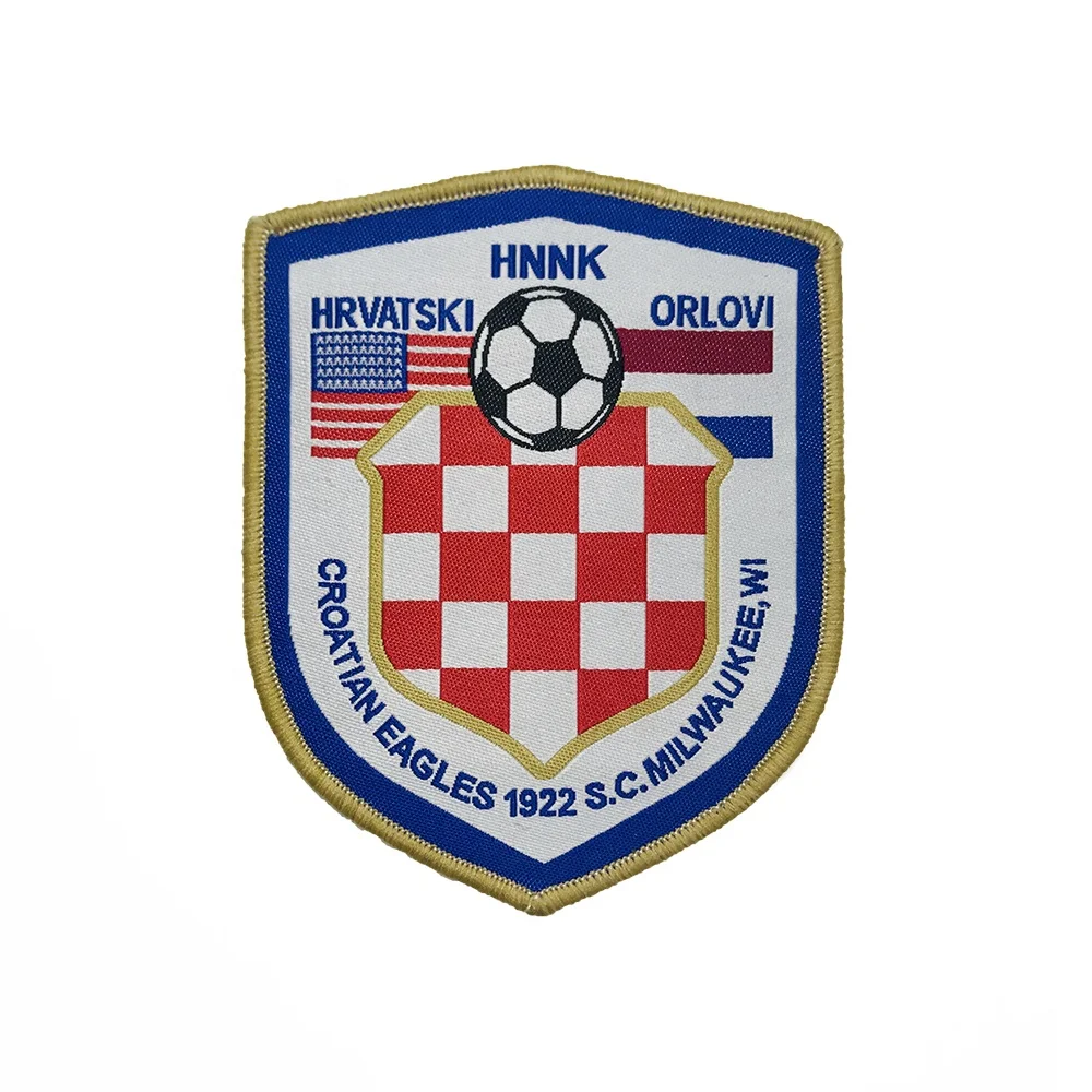 Custom Club Name Logo Woven Badges Patches For Clothing