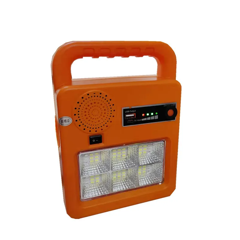 Wholesale Outdoor Solar LED Projection Lamp Mobile Phone Power Bank Night Market Multi-functional Music Portable Solar Light