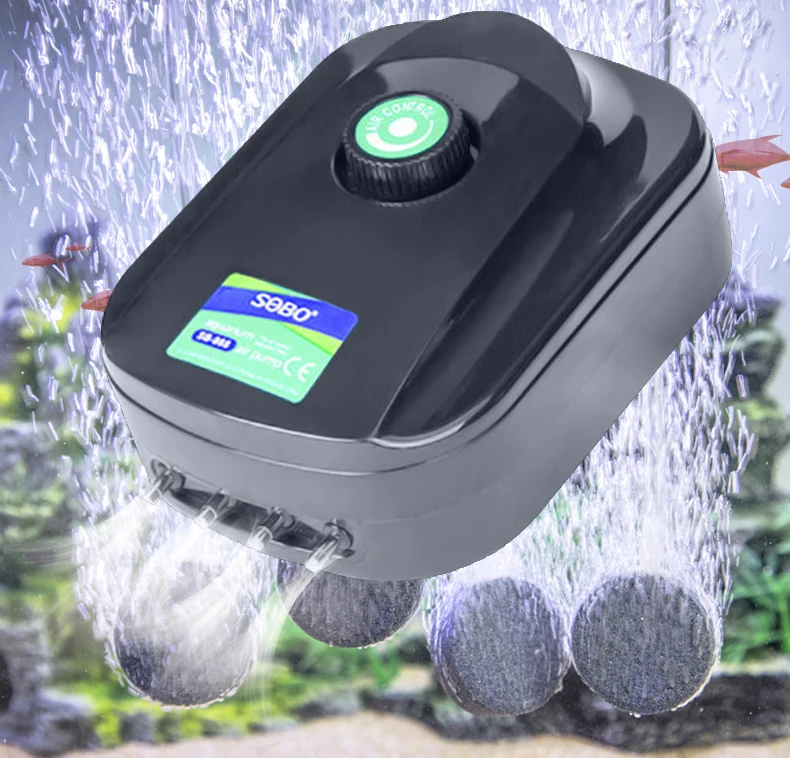 SOBO SB-988 SB-948 Rechargeable Portable Long Time Battery Mini Micro Aquarium Fish Air Pump 1