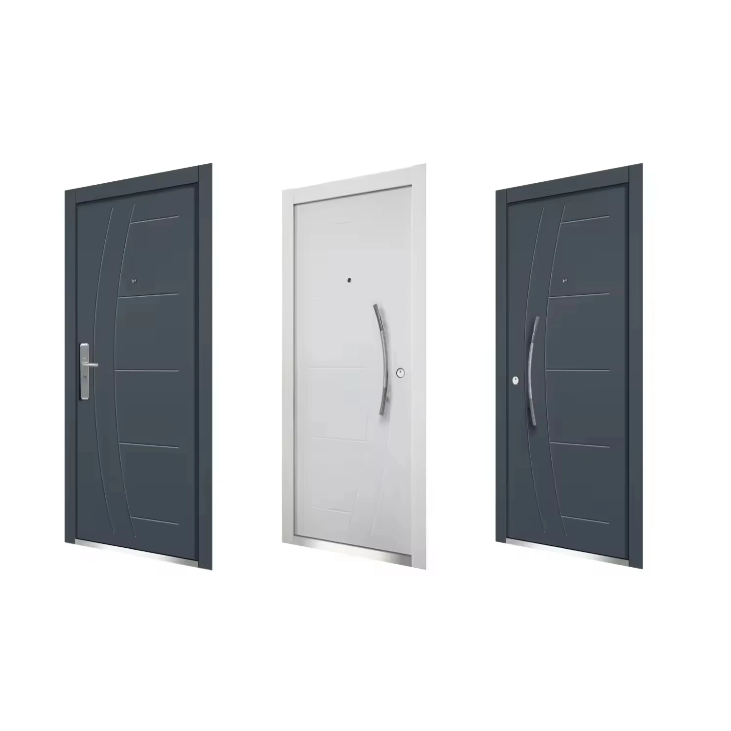 Main Entrance Luxury Steel Door Security Exterior Metal Door Main Entrance Modem Design