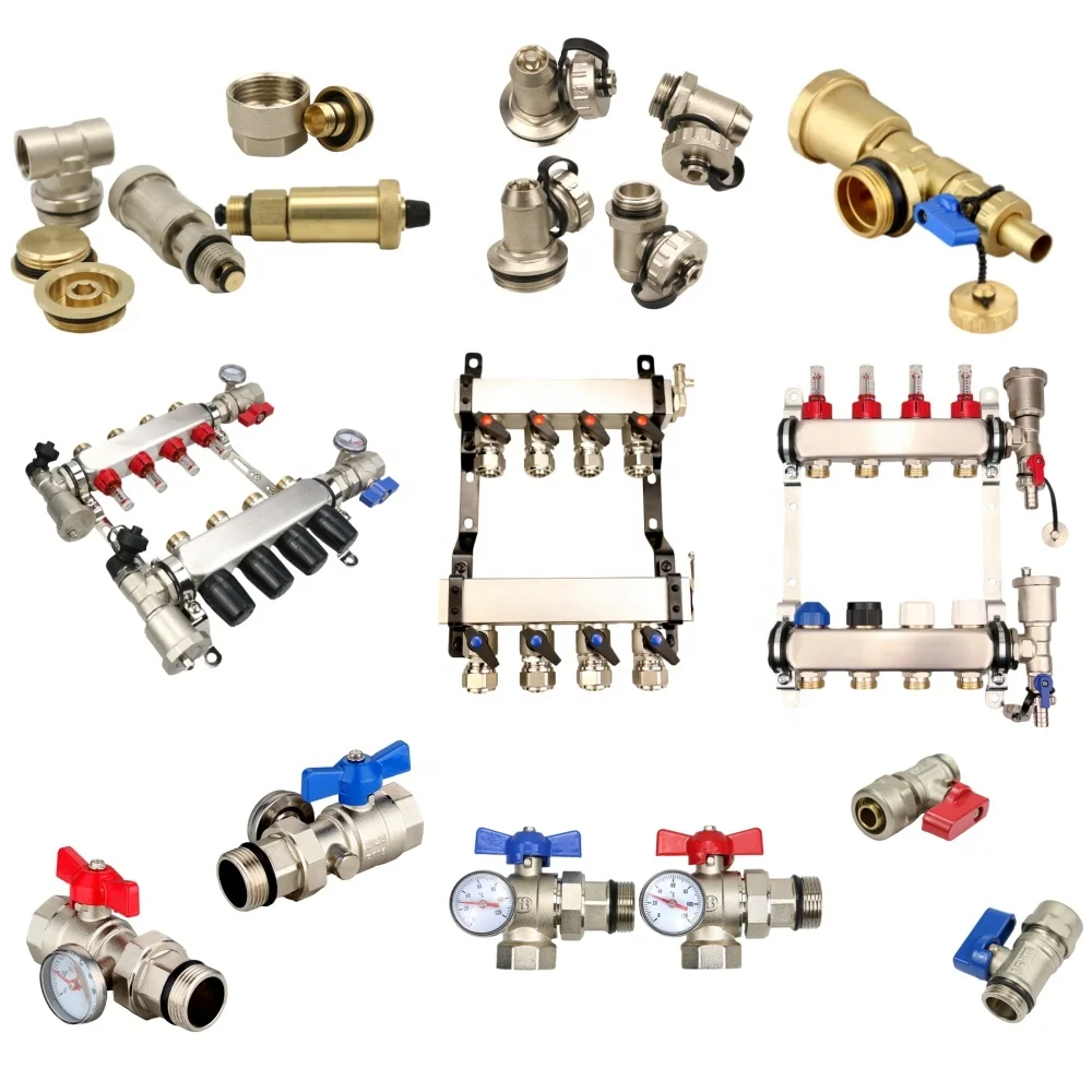 Water Underfloor Heating Manifold  Thermostat Floor Heating Systems & Parts for Apartment