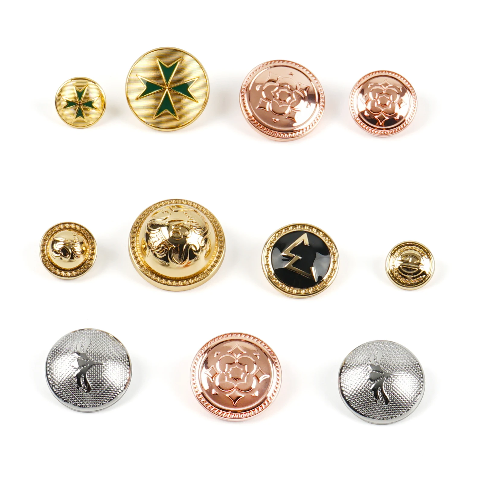 Garment Accessories Custom Logo Mushroom Metal Sewing Button Metal Round Sewing Button Dome Shank Button With Logo for Clothing