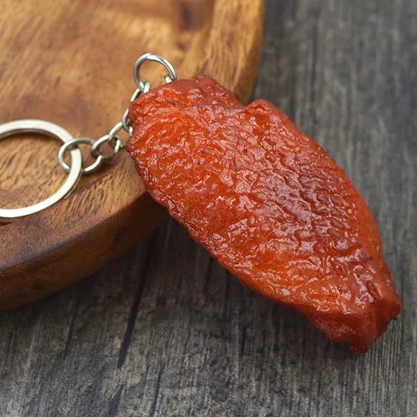 Have the spot custom simulation food braised meat personality gift bag pendant chicken wings chicken legs pig trotters keychain