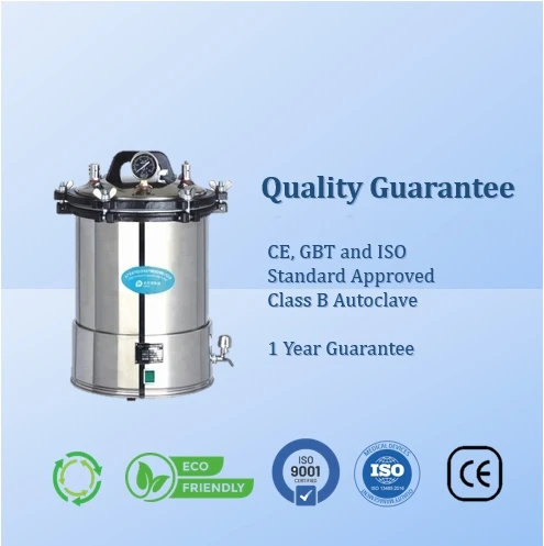 Rapid Sterilization Automatic Controlled Pressure Steam Sterilizers 18L 24L Small Volume Medical Autoclave Machine