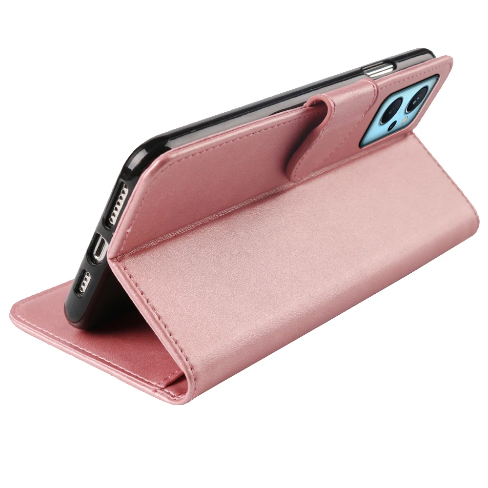 Luxury Flip Leather Case With Card Holder For OPPO A55S 5G Realme Q3T Q3S K9S 9 SE 5G Speed 9i A36 A76 A96 K10 4G C35 Narzo 50A