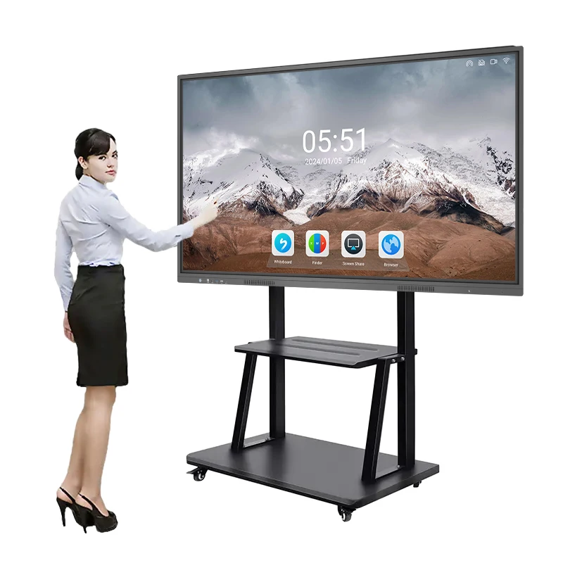 Office Supply All in One PC Touch Screen 65 Inch Interactive Smart White Board