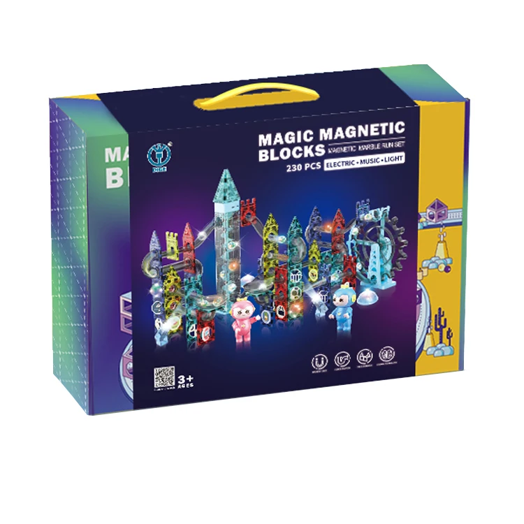 230 шт. Большие размеры 3D Магнитный конструктор модель здания игрушка магниты магнитные блоки образовательные мяч Трек игрушки
