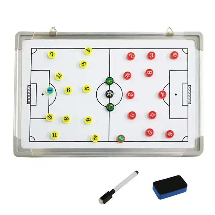 Hot Selling Price Futsal Game Clip Aluminum Frame Display Tactical Football Tactics White Soccer Coaching Custom Magnetic Board