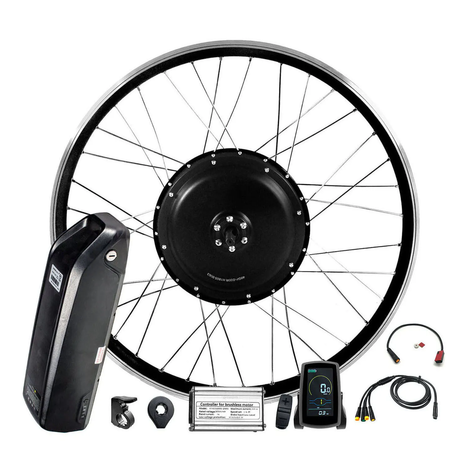 ebike conversion kit 26 inch with battery 1000-3000w rear wheel bicycle electric motor kit with battery