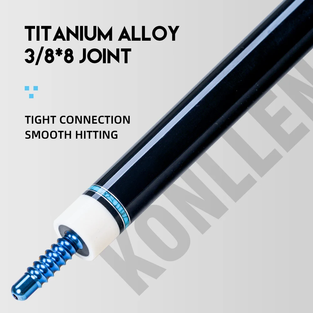 KONLLEN carbon fiber pool sticks Easy to Control low deflection pool cue stick billiard cues with 12.5mm tip