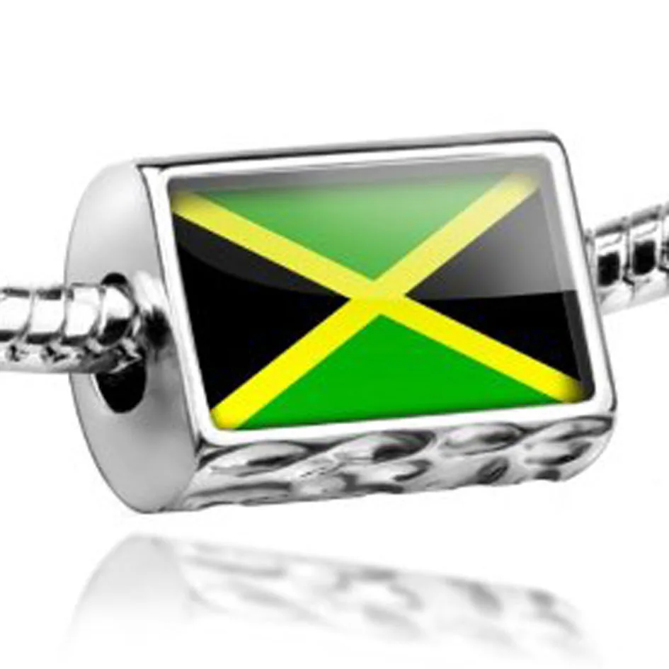 925 серебро, ямайский флаг, бусины, шарм и браслет, Diy ювелирные изделия