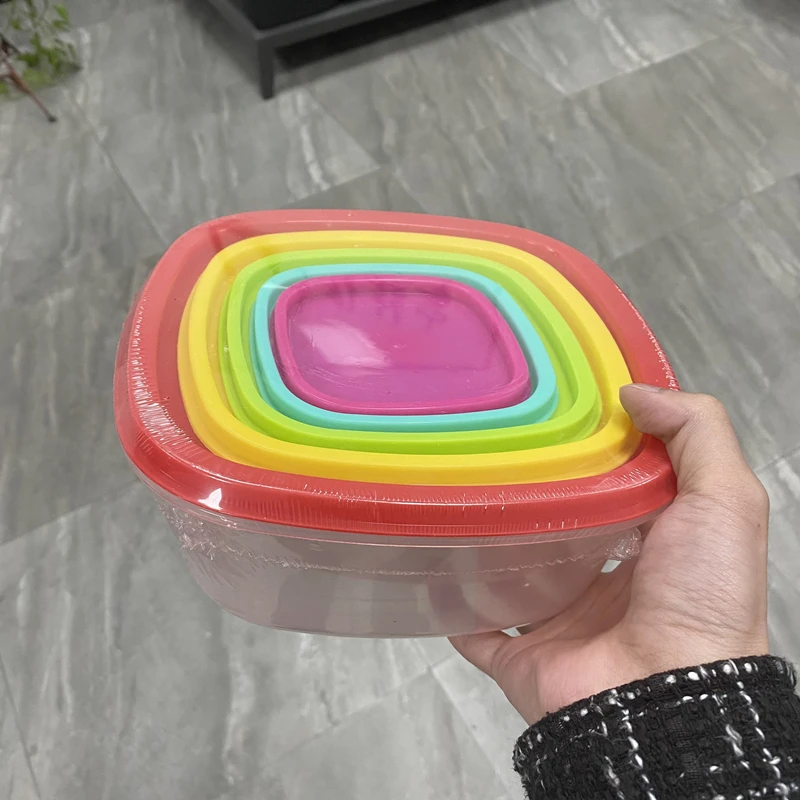 5 шт. пластиковые контейнеры для пищевых продуктов с крышками