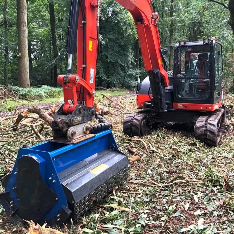 Excavators Attachment Hydraulic Flail Head Mower for 1.5~10 Tons Excavator