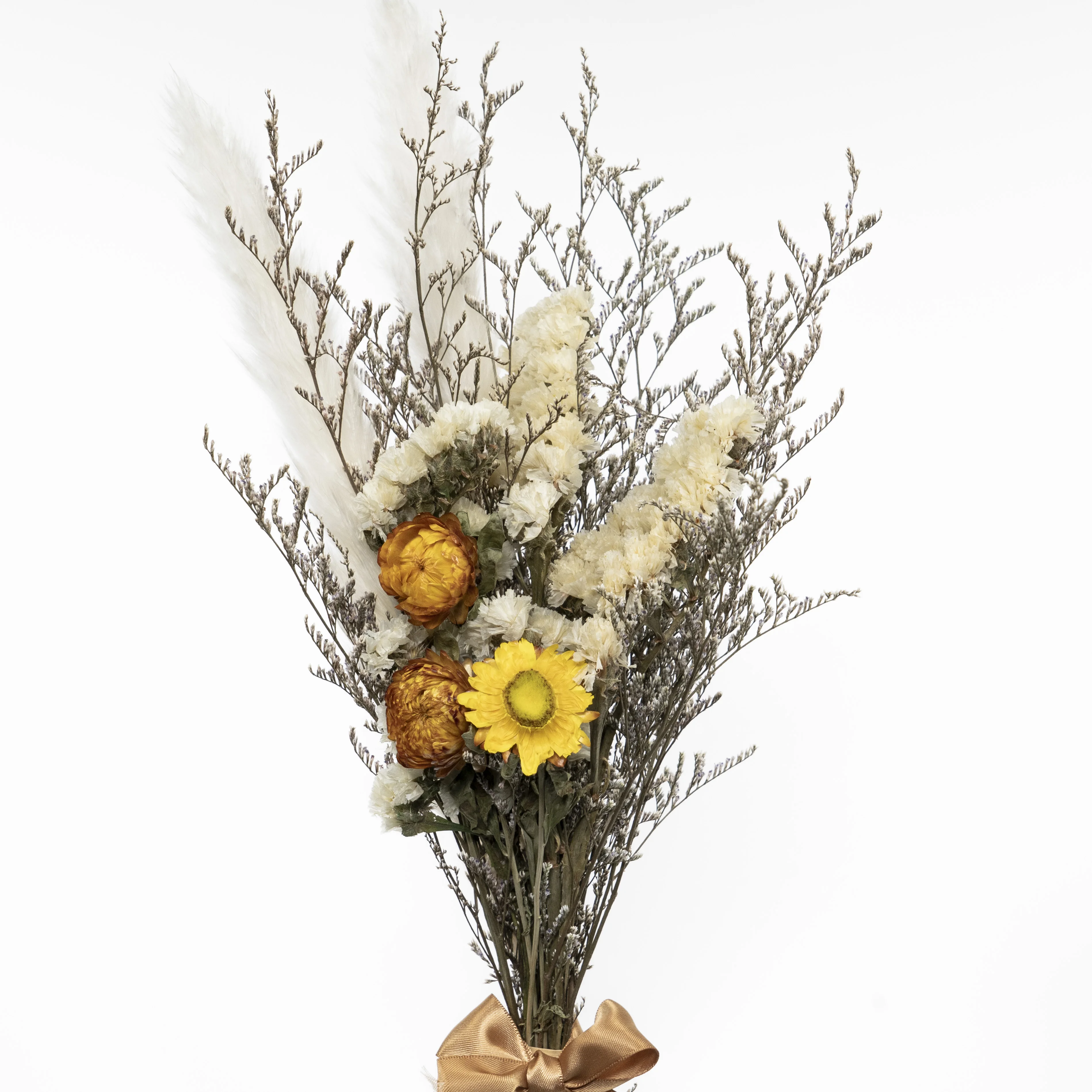 Wholesale Amazon Hot Selling Home Kitchen Wedding Arrangements Decoration Daisy Caspia Statice Rose Dried Flowers Bouquet