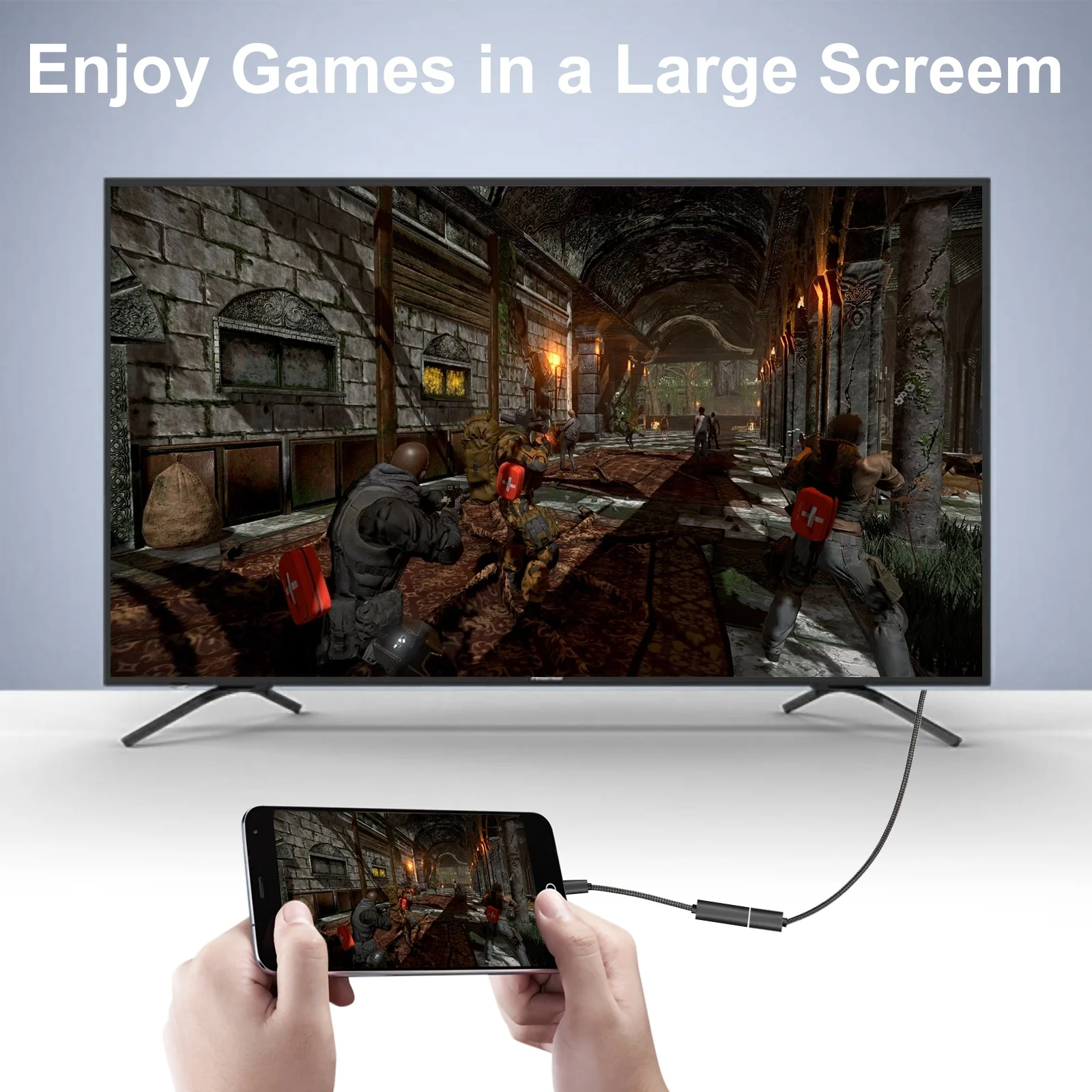 Type C to HDMI female cable 3.1 type C to HDMI 4K 60hz HDMI adapter