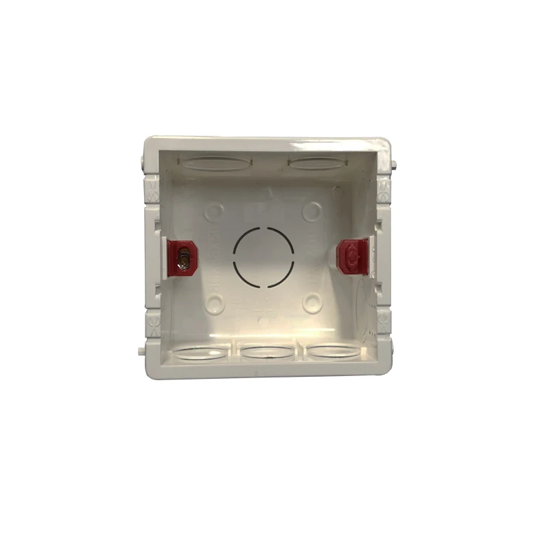 86 Type Switch Socket Protector Bottom Box PVC Flame Retardant Material Blue, White, Red Wall Switch Socket Junction Box