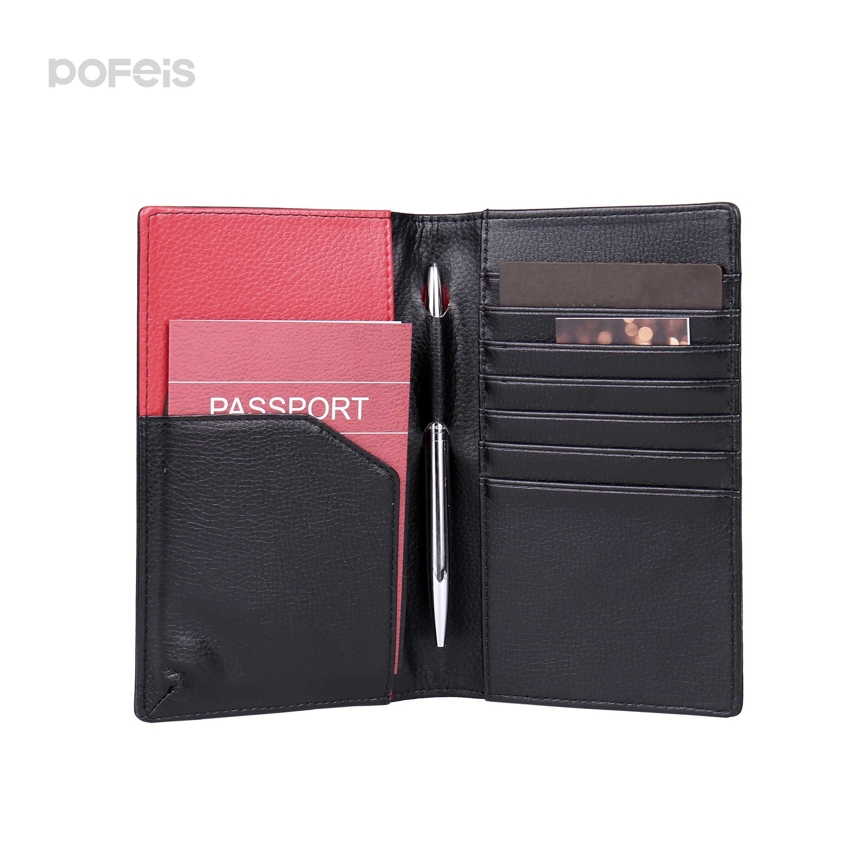 2023 ECO New Passport Holder Cover Wallet for Women Men Rfid Blocking Travel Wallet Id Card Case