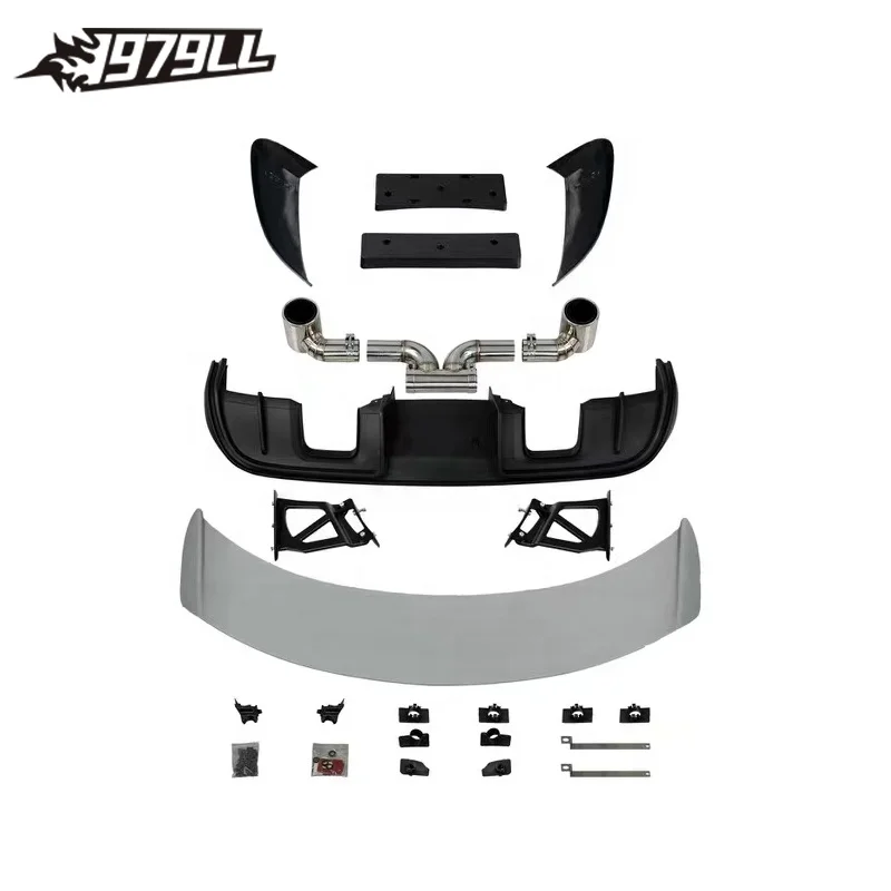 Carbon Fiber Rear Trunk Wing 2016-2023 982 Spoiler Lip Wings upgrade to GT4 body kit Tail Wing  For Porsche Cayman 718 Boxster