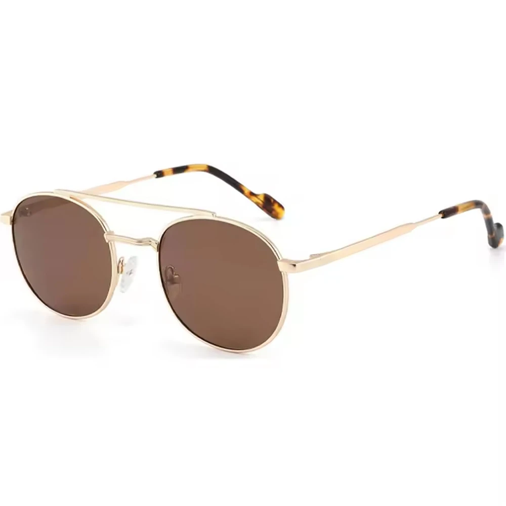 2023 солнцезащитные очки lunettes-soleil Классические с двойным мостом Поляризованные Роскошные новые модные из нержавеющей стали