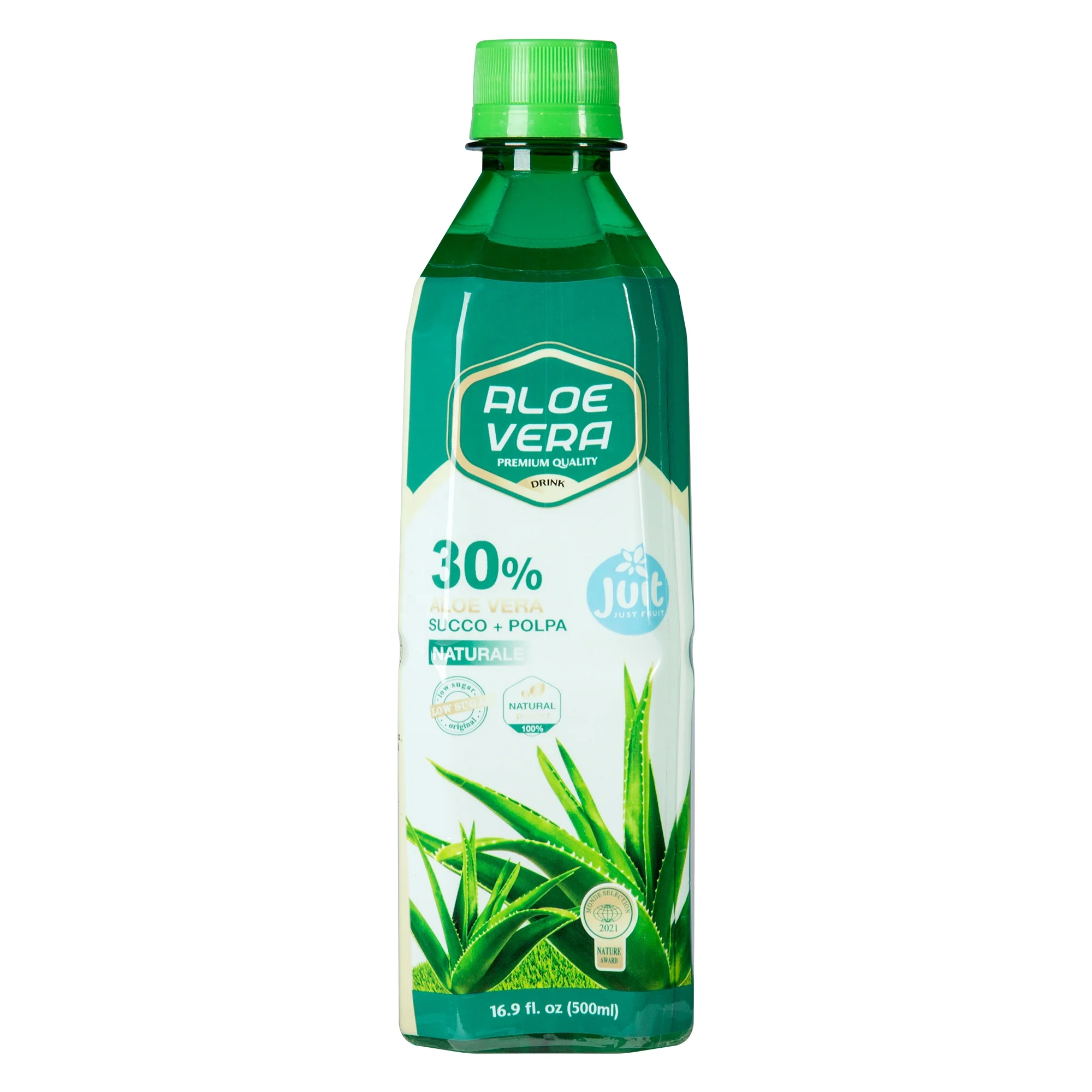Customized PET bottled Aloe Vera Drink with Original Flavor Low Sugar Aloe Vera Juice Drink