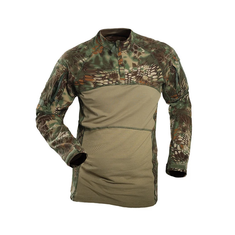 Long Sleeve Army CP Camouflage Frog Uniform ,Camo Shirt Combat Frog Style Tactical Shirt