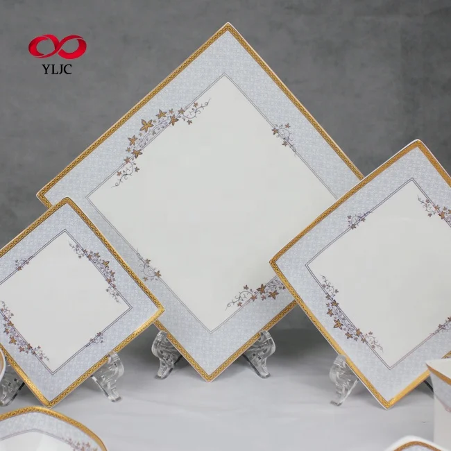 Luxury Dinnerware Porcelain Ceramic Crockery Arrival Plates Sets Dinnerware Bone China Dinnerware Set Plate Set