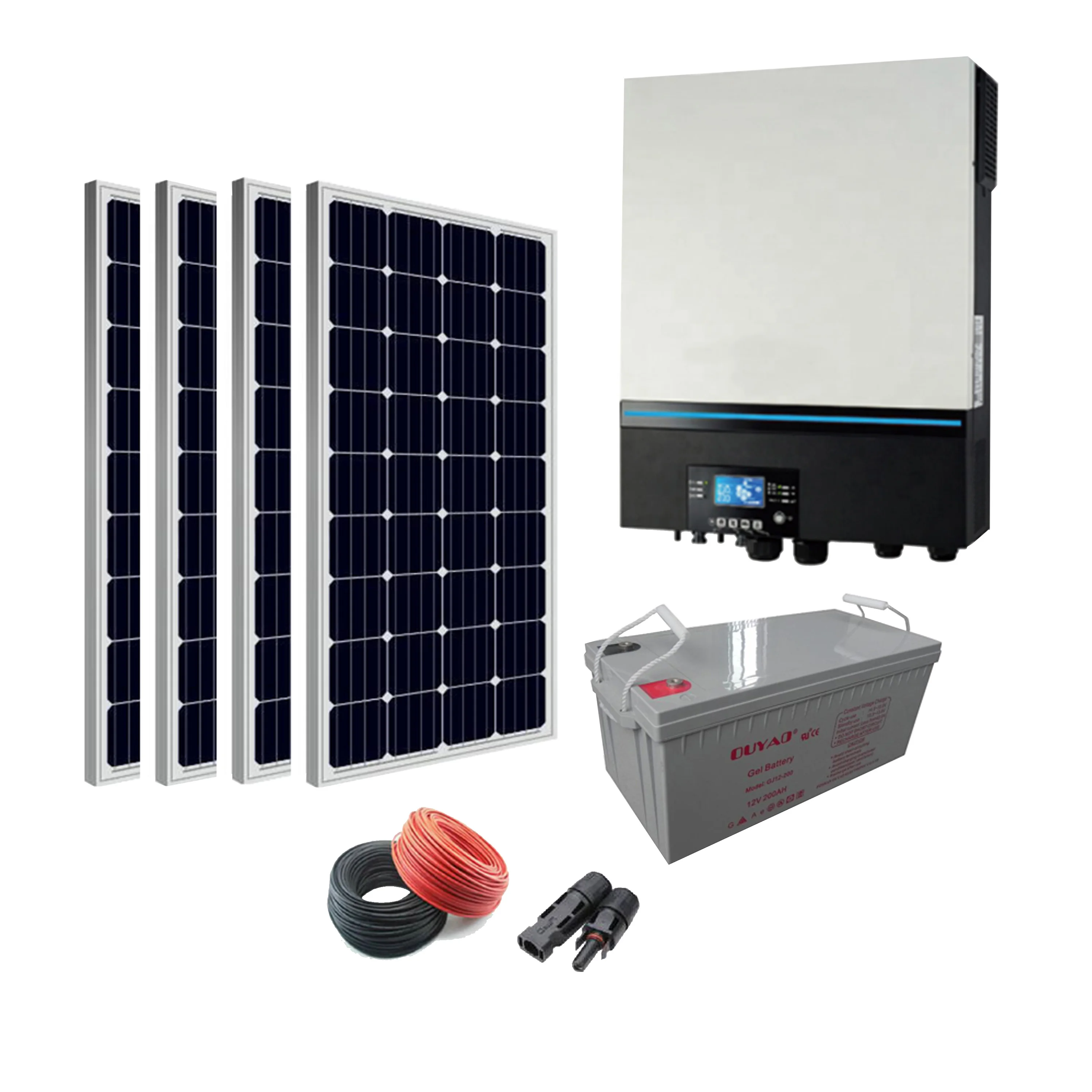 Solar energy system 11KVA off grid solar power system  Solar Panel 540W  for villas and small offices