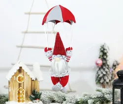 Christmas Faceless Skydiving Old Man Parachute Decorations Christmas Holiday Window Decorative