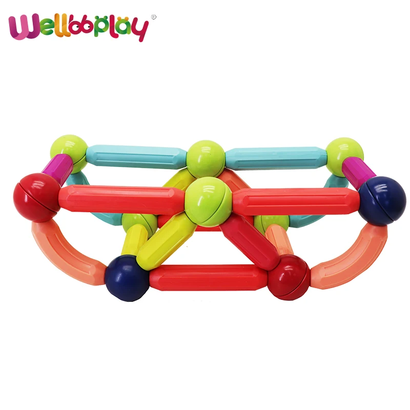 Big Size DIY Magnetic Construction Set Early Learning Constructor Variety Magnetic Rod Building Blocks for Children toys