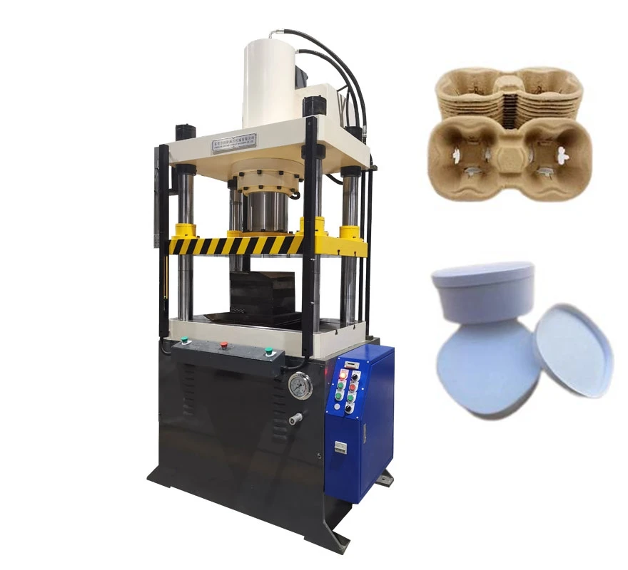4-column hydraulic press used to produce pulp paper tray food packaging paper tray cup tray hydraulic presses