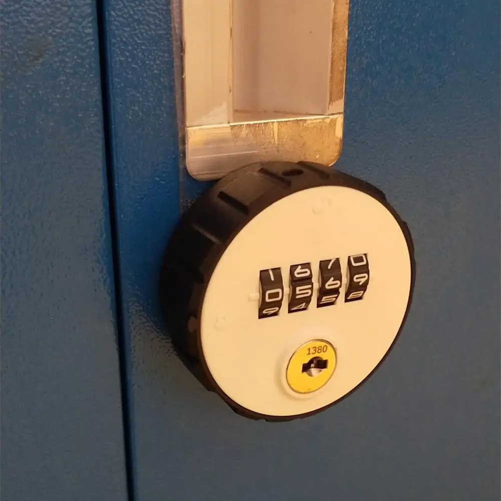 Furniture Drawer Mechanical  4 Digits Digital  Key Round Cabinet Combination Locker Lock with master key