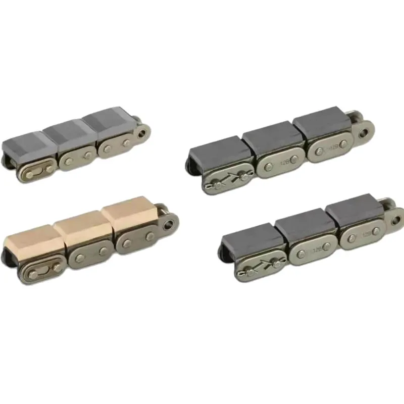 12B-G1 Conveyor Roller Chain with U type Attachments Rubber Coated Chain From China