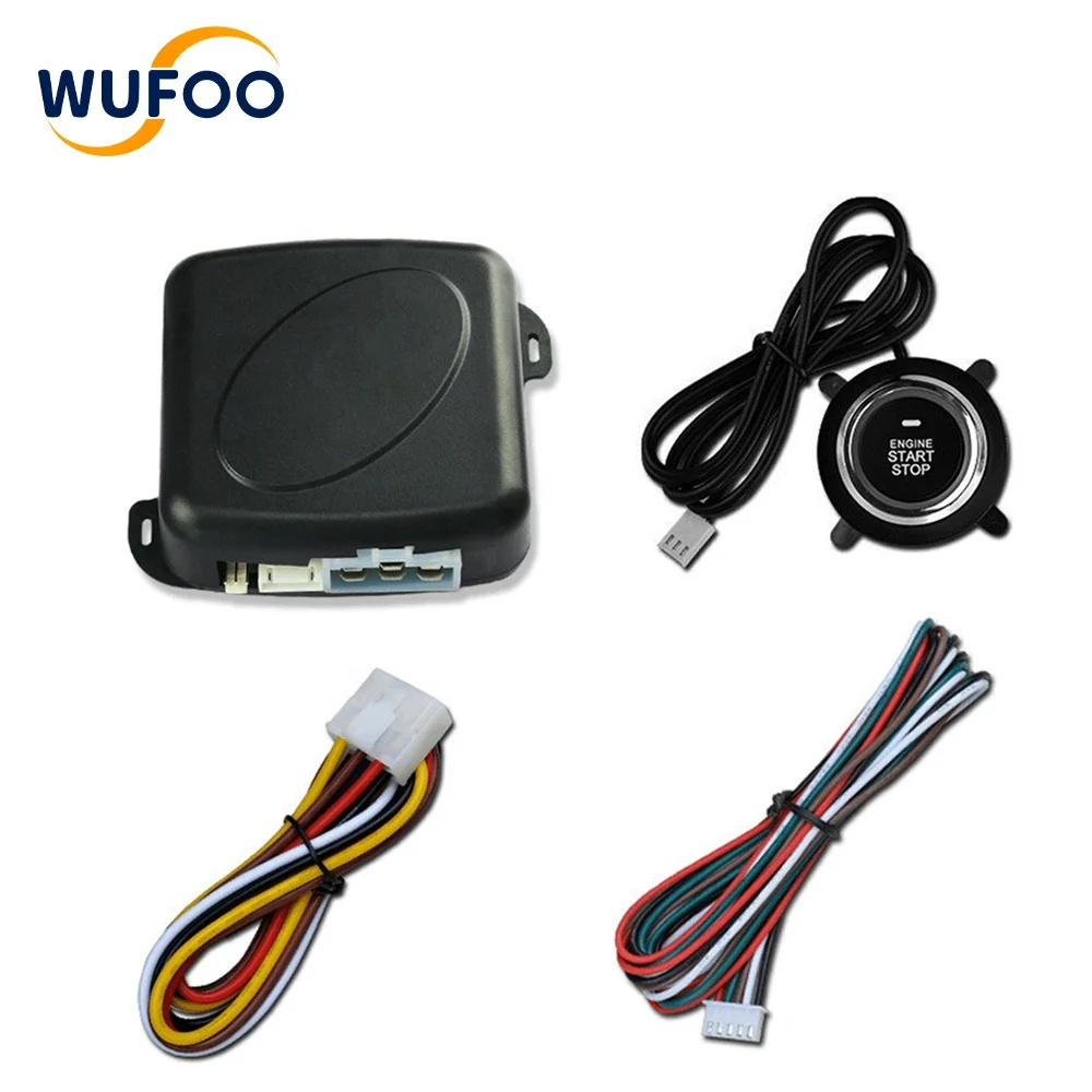 wufoo smart control keyless entry system car start stop remote engine starter App control car alarm system remote start